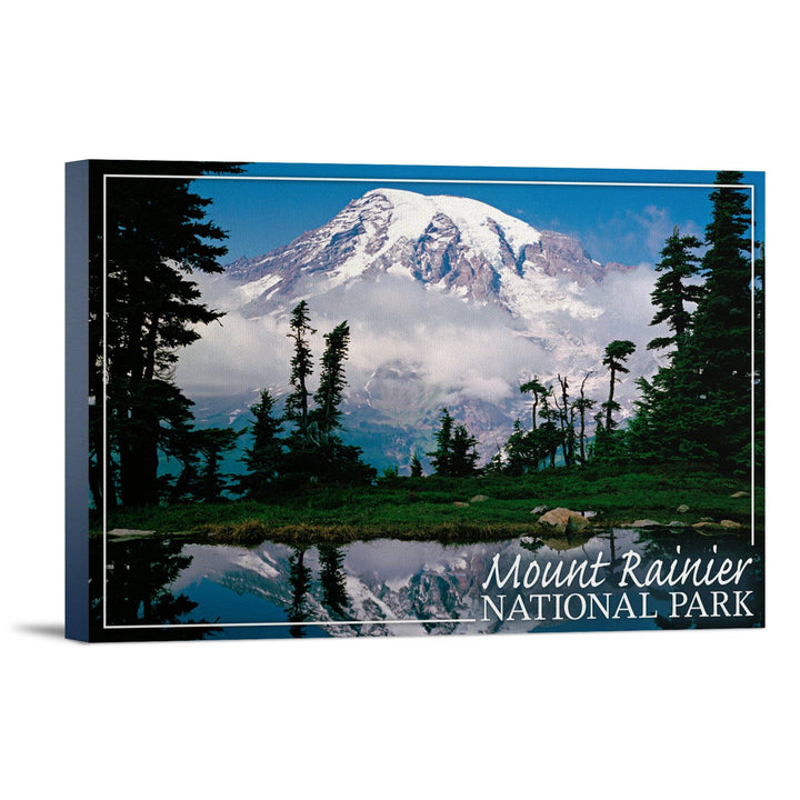 Mount Rainier National Park, Reflection Lake, Lantern Press Photography, Stretched Canvas Canvas Lantern Press 