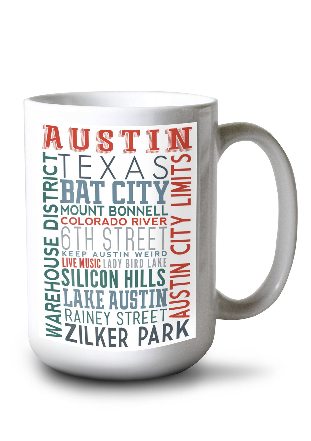 Mug (Austin, Texas, Typography, Lantern Press Artwork) Lifestyle-Mug Lantern Press 