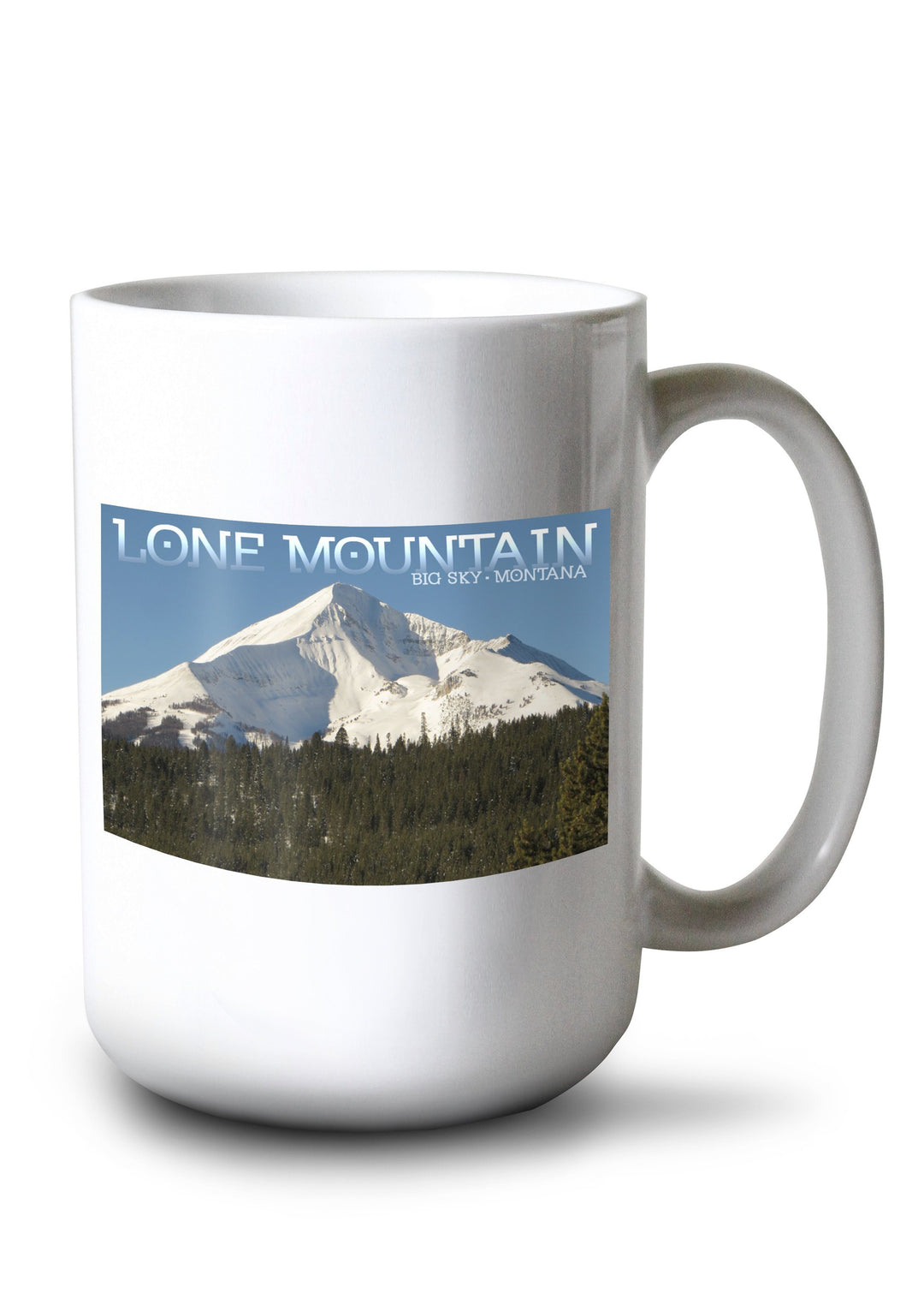Mug (Big Sky, Montana, Lone Mountain, Lantern Press Photography) Lifestyle-Mug Lantern Press 
