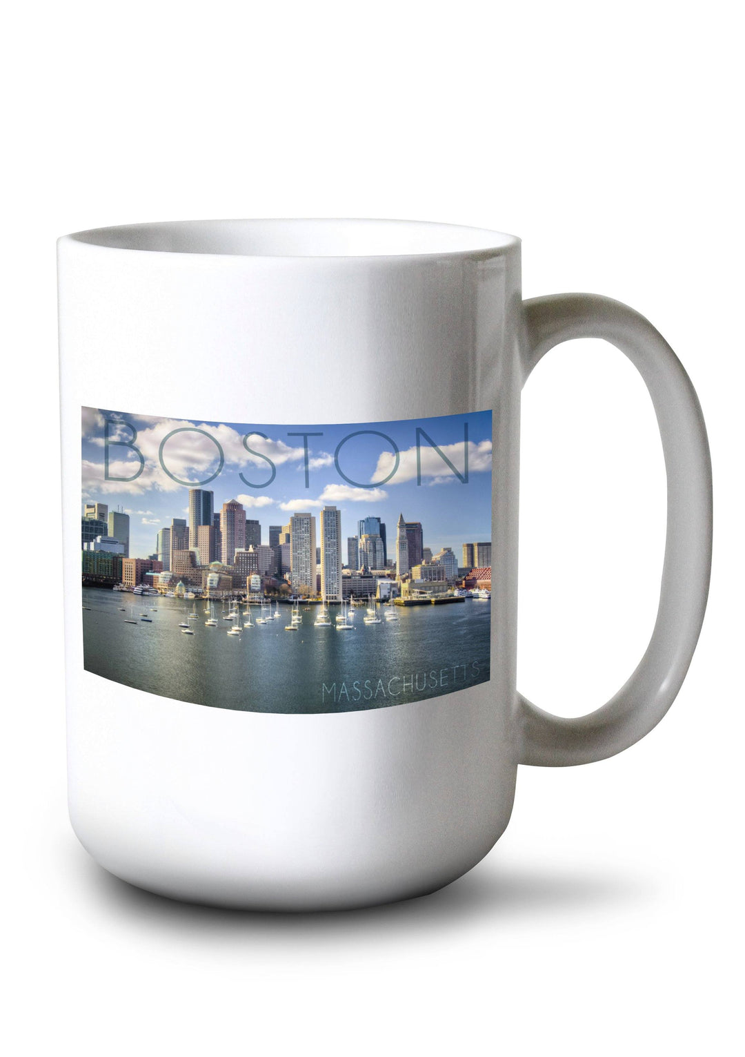 Mug (Boston, Massachusetts, Skyline & Sailboats, Lantern Press Photography) Mugs Lantern Press 