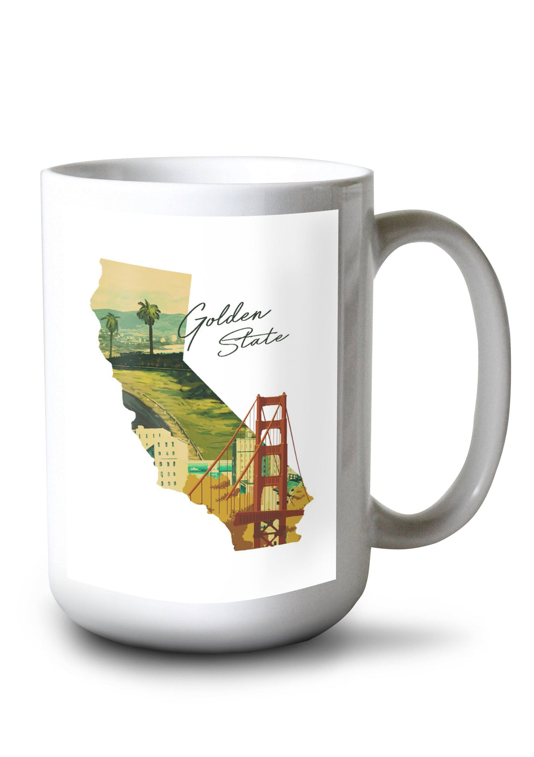Mug (California, Golden State, Lantern Press Artwork) Lifestyle-Mug Lantern Press 