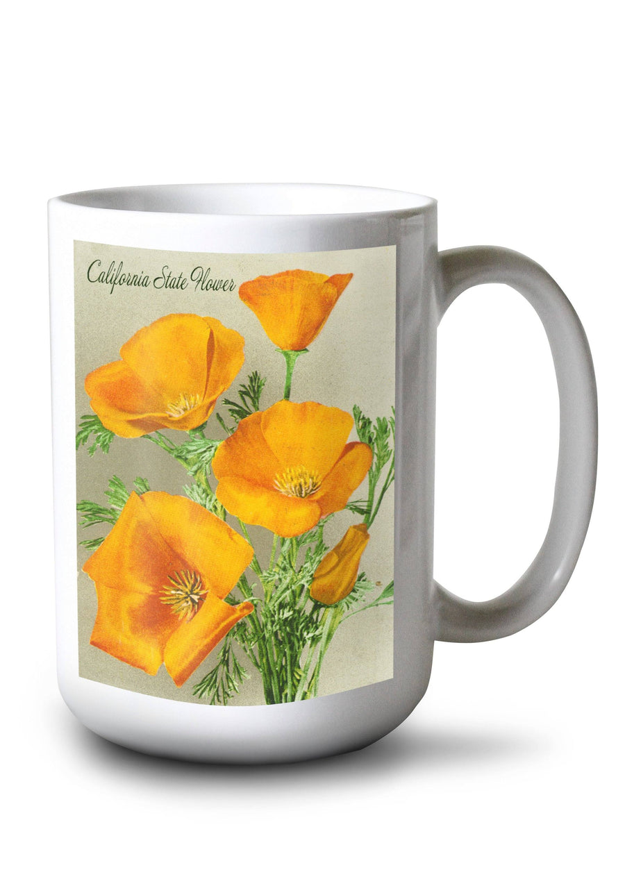 Mug (California State Flower, The Californian, Poppy Flowers, Lantern Press Artwork) Lifestyle-Mug Lantern Press 