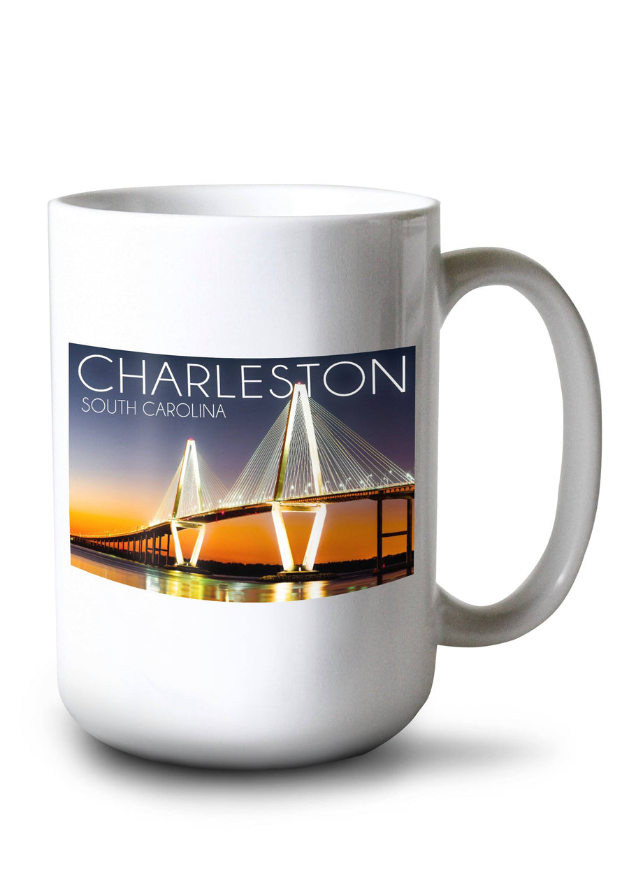 Mug (Charleston, South Carolina, Arthur Ravenel Jr. Bridge at Sunset, Lantern Press Photography) Lifestyle-Mug Lantern Press 