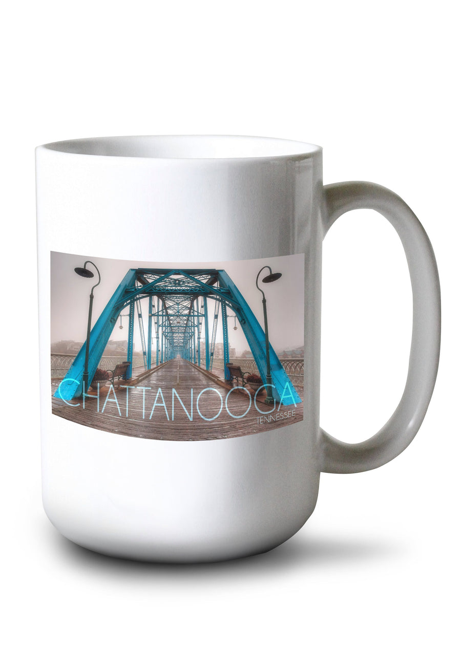 Mug (Chattanooga, Tennessee, Walnut Street Bridge in the Fog, Lantern Press Photography) Lifestyle-Mug Lantern Press 