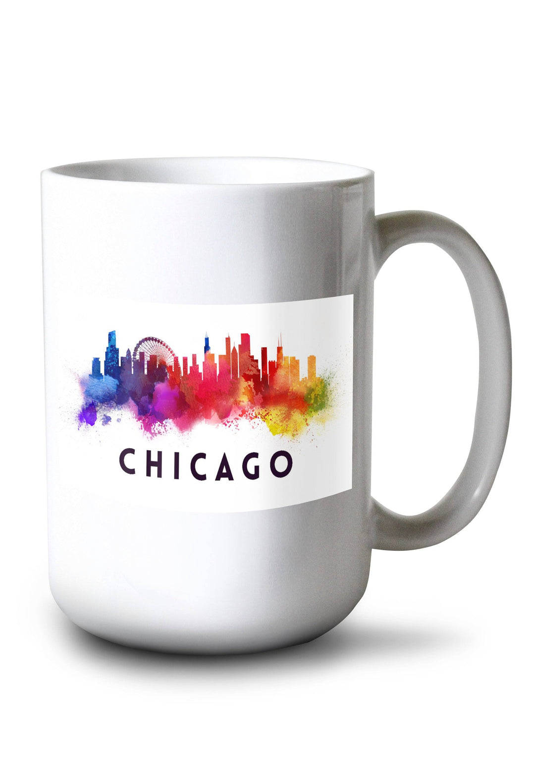 Mug (Chicago, Illinois, Skyline Abstract, Lantern Press Artwork) Lifestyle-Mug Lantern Press 