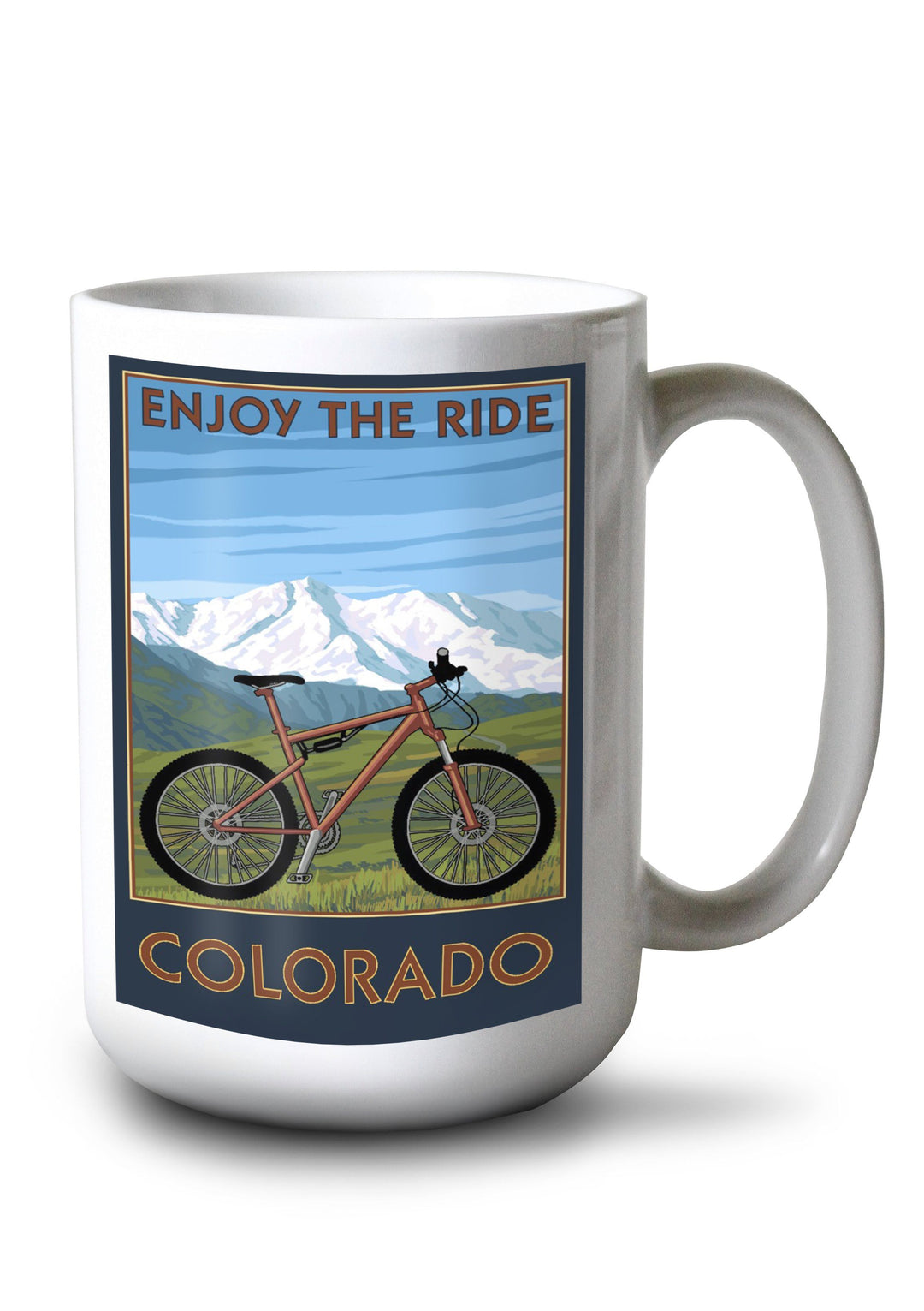 Mug (Colorado, Enjoy the Ride, Mountain Bike, Lantern Press Artwork) Lifestyle-Mug Lantern Press 