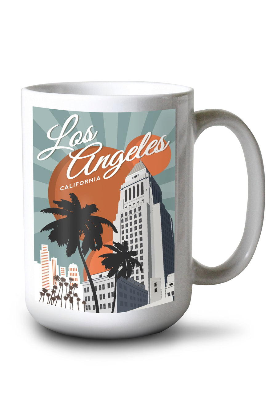 Mug (Los Angeles, California, City Hall, Lantern Press Artwork) Lifestyle-Mug Lantern Press 