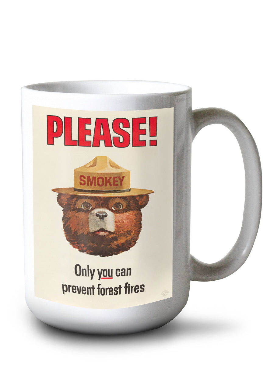 Mug (Smokey Bear Vintage Poster, Only You Can Prevent Forest Fires) Lifestyle-Mug Lantern Press 