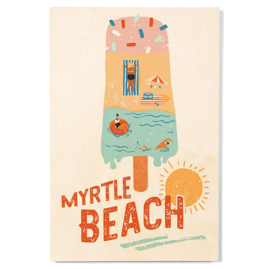 Myrtle Beach, South Carolina, Ice Cream, Lantern Press Artwork, Wood Signs and Postcards Wood Lantern Press 