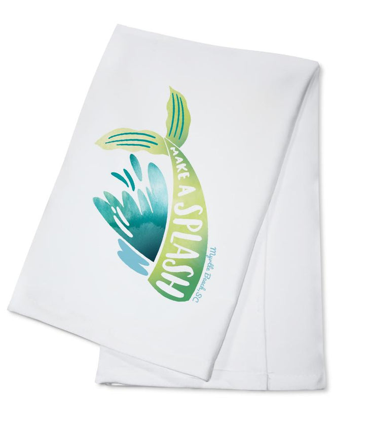 Myrtle Beach, South Carolina, Mer-Mazing Collection, Make a Splash, Contour, Lantern Press Artwork, Towels and Aprons Kitchen Lantern Press Cotton Towel 