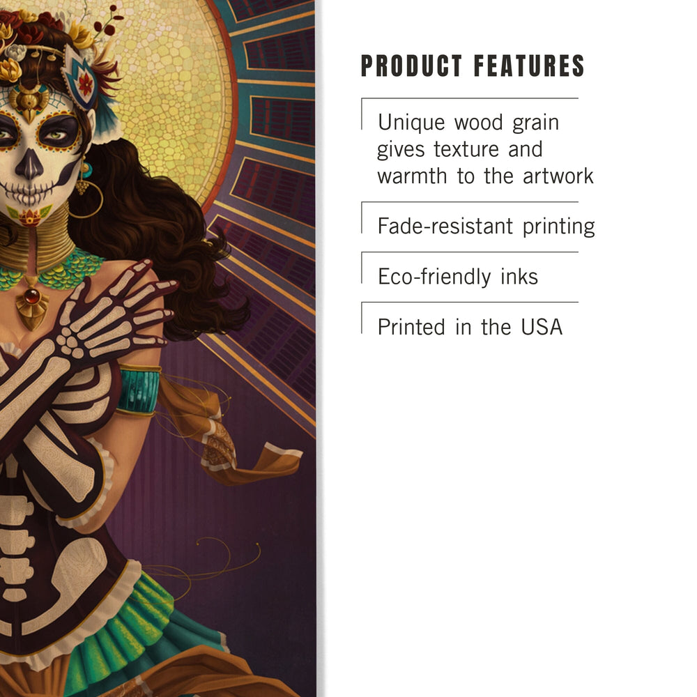 New Orleans, Louisiana, Day of the Dead, Crossbones, Lantern Press Artwork, Wood Signs and Postcards Wood Lantern Press 