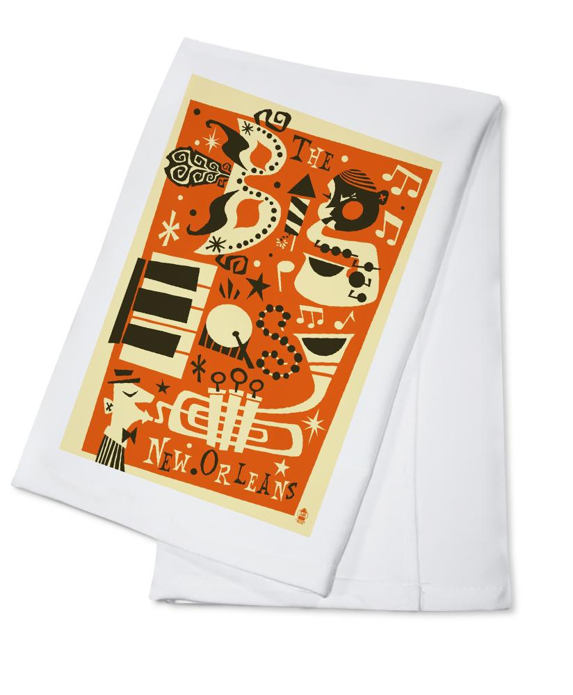 New Orleans, Louisiana, The Big Easy, Lantern Press Artwork, Towels and Aprons Kitchen Lantern Press Cotton Towel 