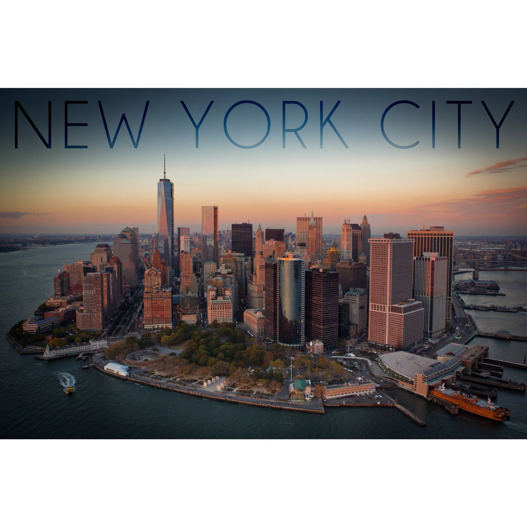 New York City, New York, Aerial Skyline, Lantern Press Photography, Ceramic Mug Mugs Lantern Press 