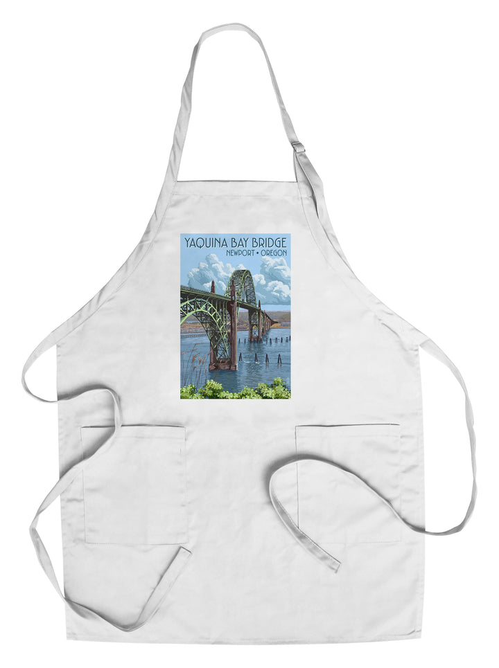 Newport, Oregon, Yaquina Bay Bridge, Lantern Press Artwork, Towels and Aprons Kitchen Lantern Press Chef's Apron 