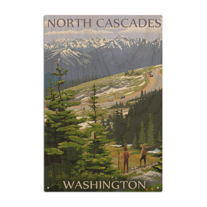 North Cascades, Washington, Trail Scene, Lantern Press Artwork, Wood Signs and Postcards Wood Lantern Press 10 x 15 Wood Sign 