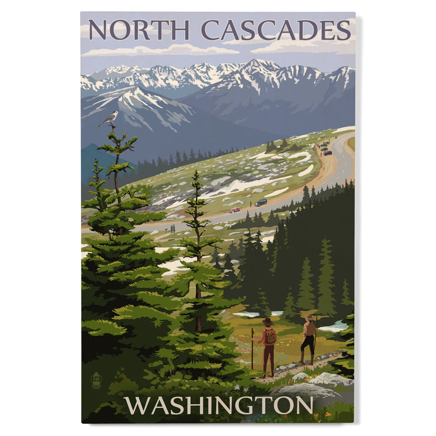 North Cascades, Washington, Trail Scene, Lantern Press Artwork, Wood Signs and Postcards Wood Lantern Press 