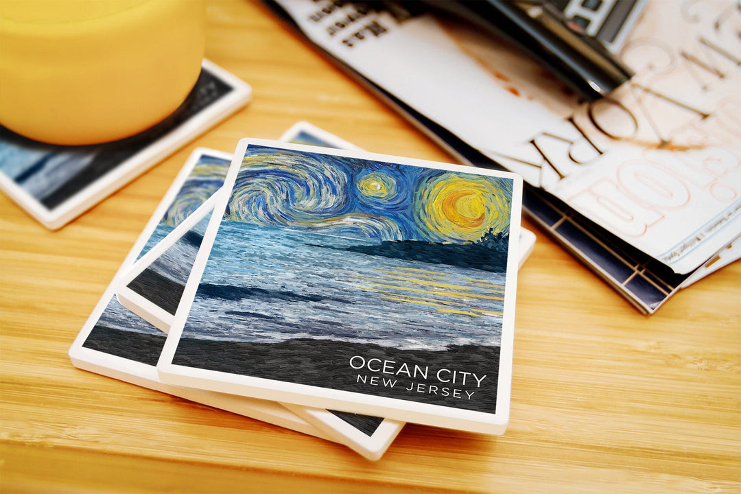 Ocean City, New Jersey, Starry Night Coasters Lantern Press 