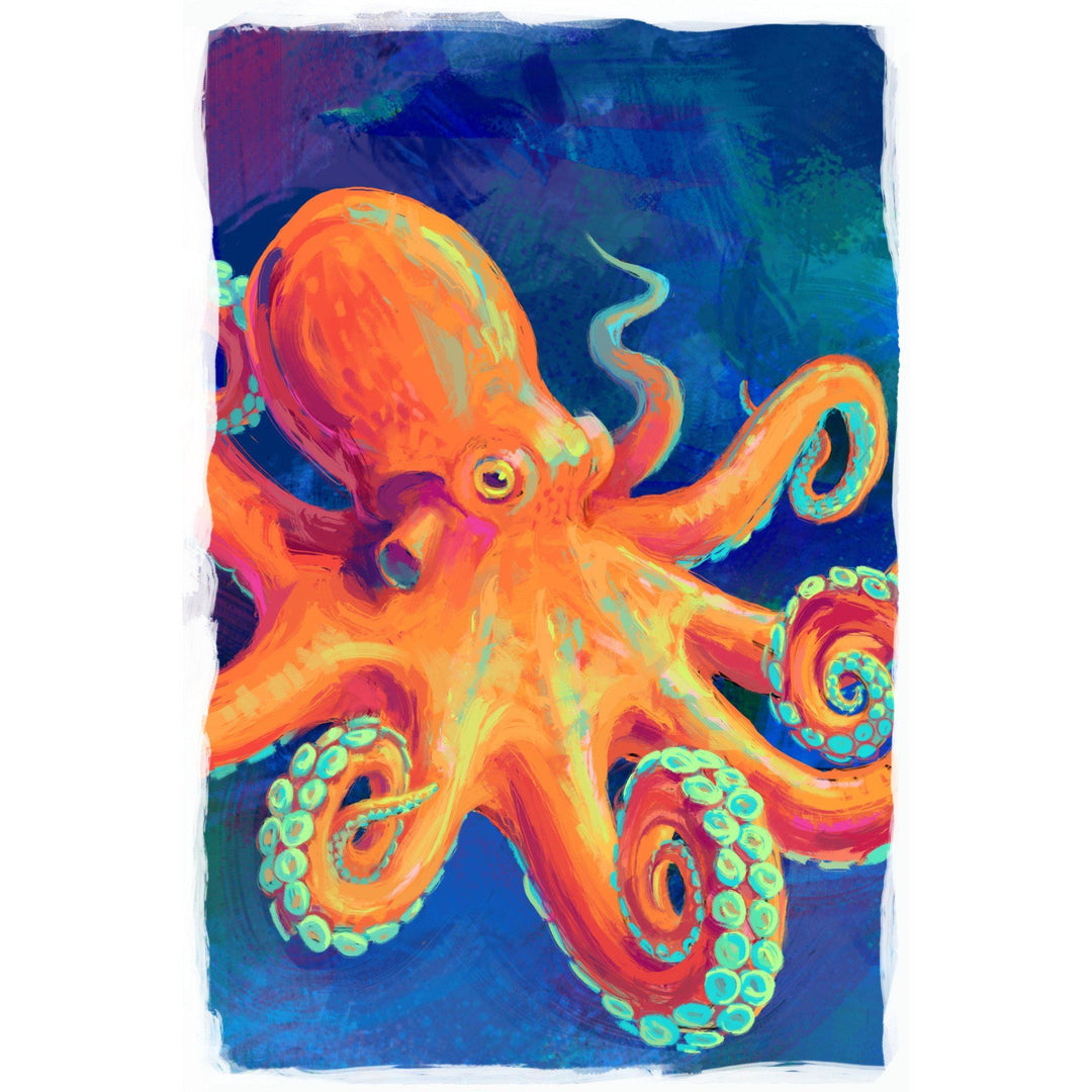 Octopus, Vivid, Lantern Press Artwork, Towels and Aprons Kitchen Lantern Press 