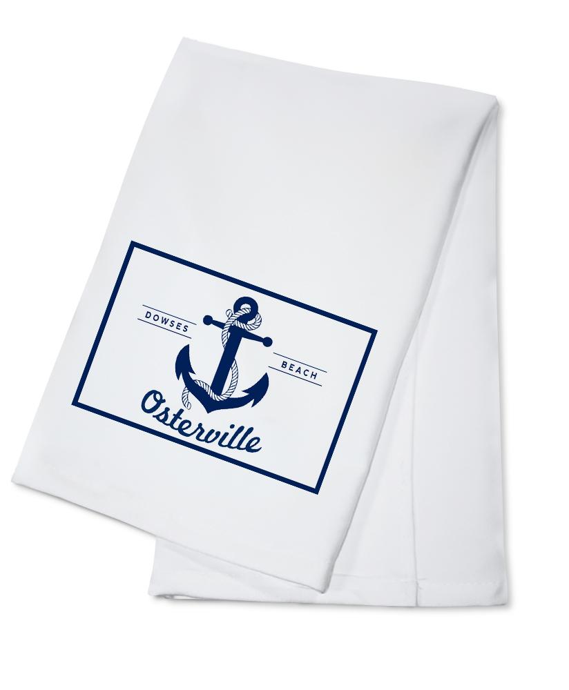 Osterville, Massachusetts, Dowses Beach, Blue & White Anchor, Lantern Press Artwork, Towels and Aprons Kitchen Lantern Press 