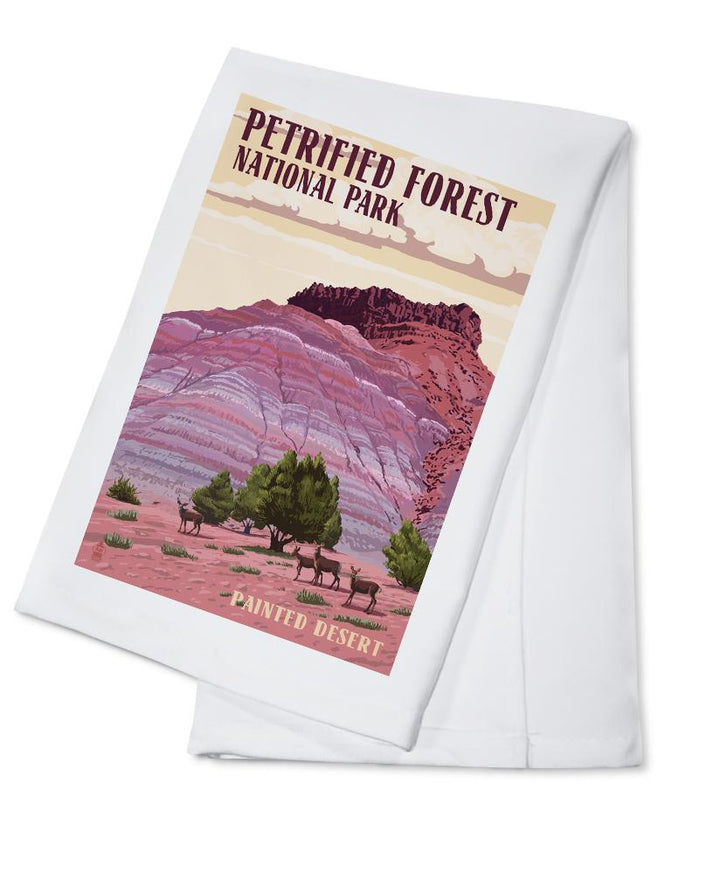 Petrified Forest National Park, Arizona, Painted Desert, Lantern Press Artwork, Towels and Aprons Kitchen Lantern Press Cotton Towel 
