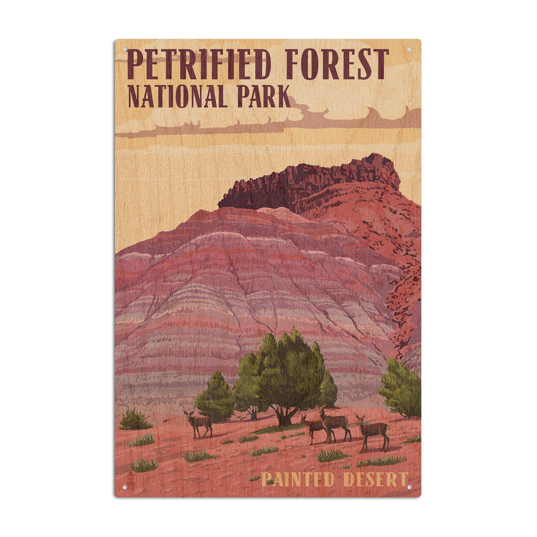 Petrified Forest National Park, Arizona, Painted Desert, Lantern Press Artwork, Wood Signs and Postcards Wood Lantern Press 10 x 15 Wood Sign 