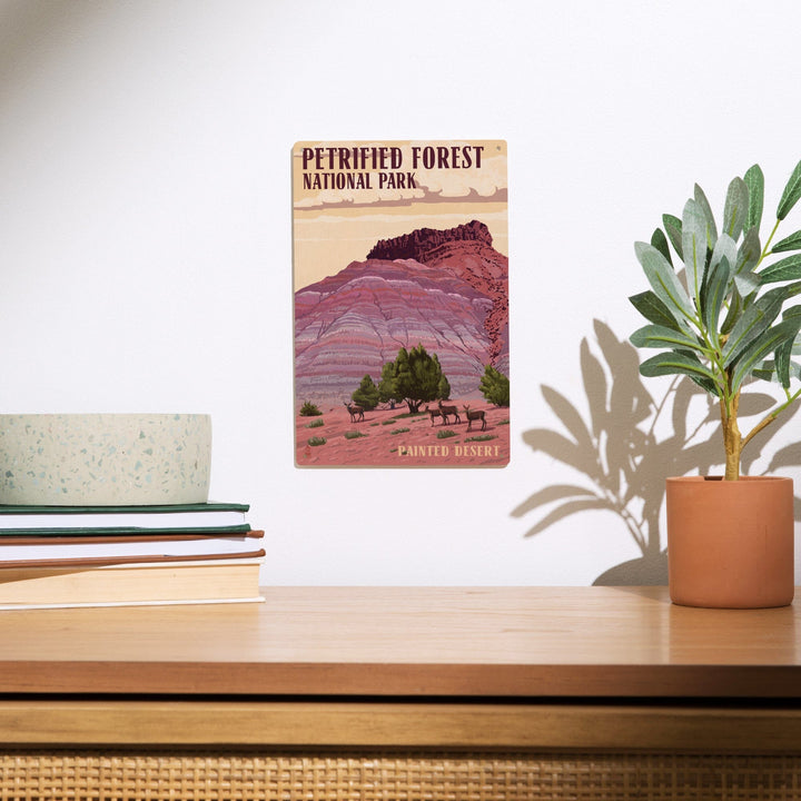 Petrified Forest National Park, Arizona, Painted Desert, Lantern Press Artwork, Wood Signs and Postcards Wood Lantern Press 