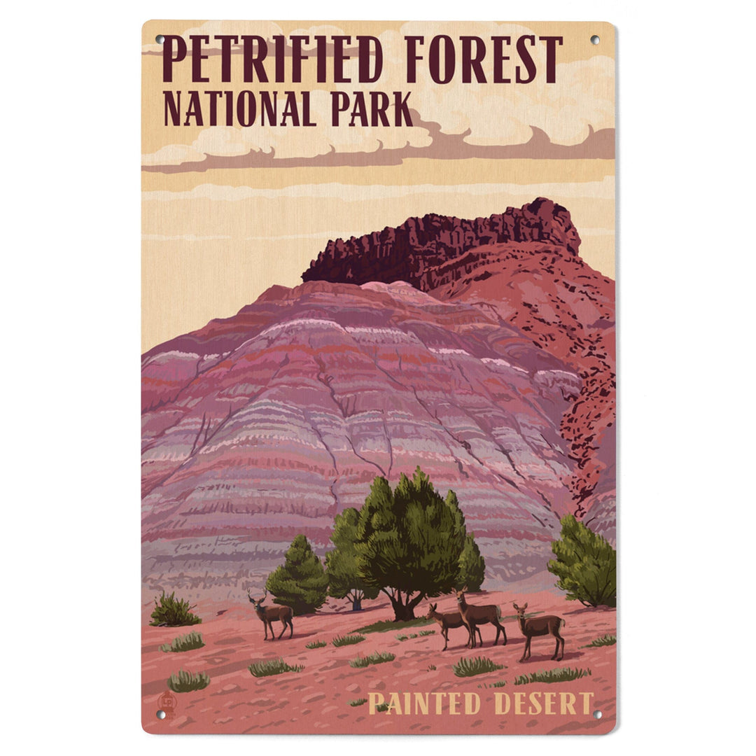 Petrified Forest National Park, Arizona, Painted Desert, Lantern Press Artwork, Wood Signs and Postcards Wood Lantern Press 