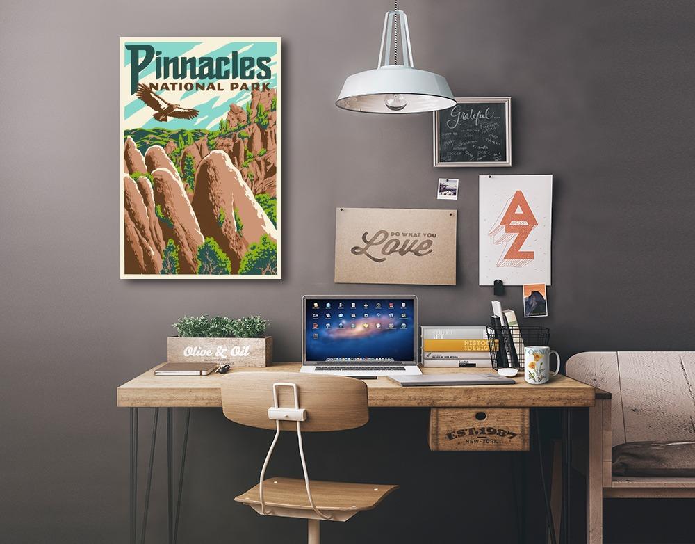 Pinnacles National Park, California, Explorer Series, Pinnacles, Lantern Press Artwork, Stretched Canvas Canvas Lantern Press 