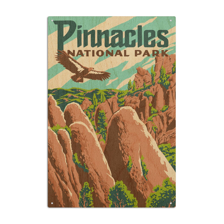 Pinnacles National Park, California, Explorer Series, Pinnacles, Lantern Press Artwork, Wood Signs and Postcards Wood Lantern Press 10 x 15 Wood Sign 