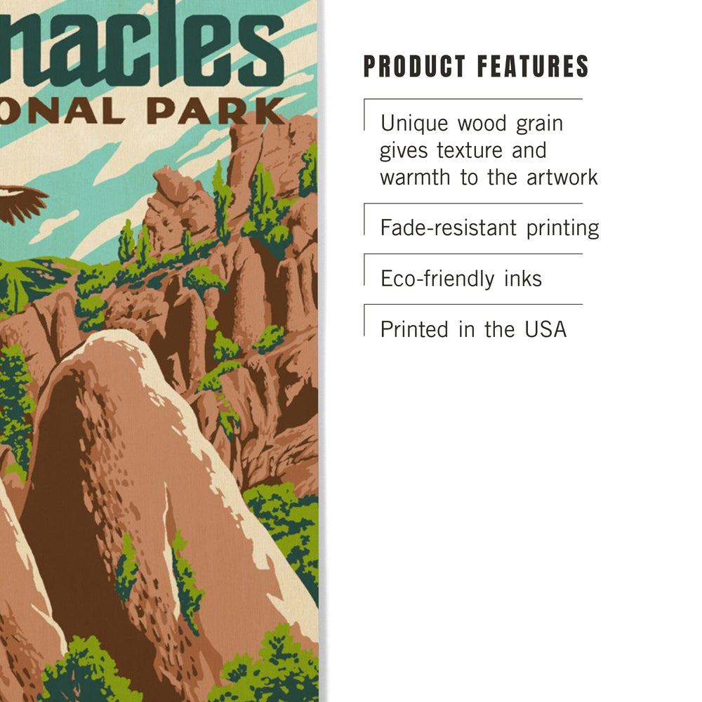 Pinnacles National Park, California, Explorer Series, Pinnacles, Lantern Press Artwork, Wood Signs and Postcards Wood Lantern Press 