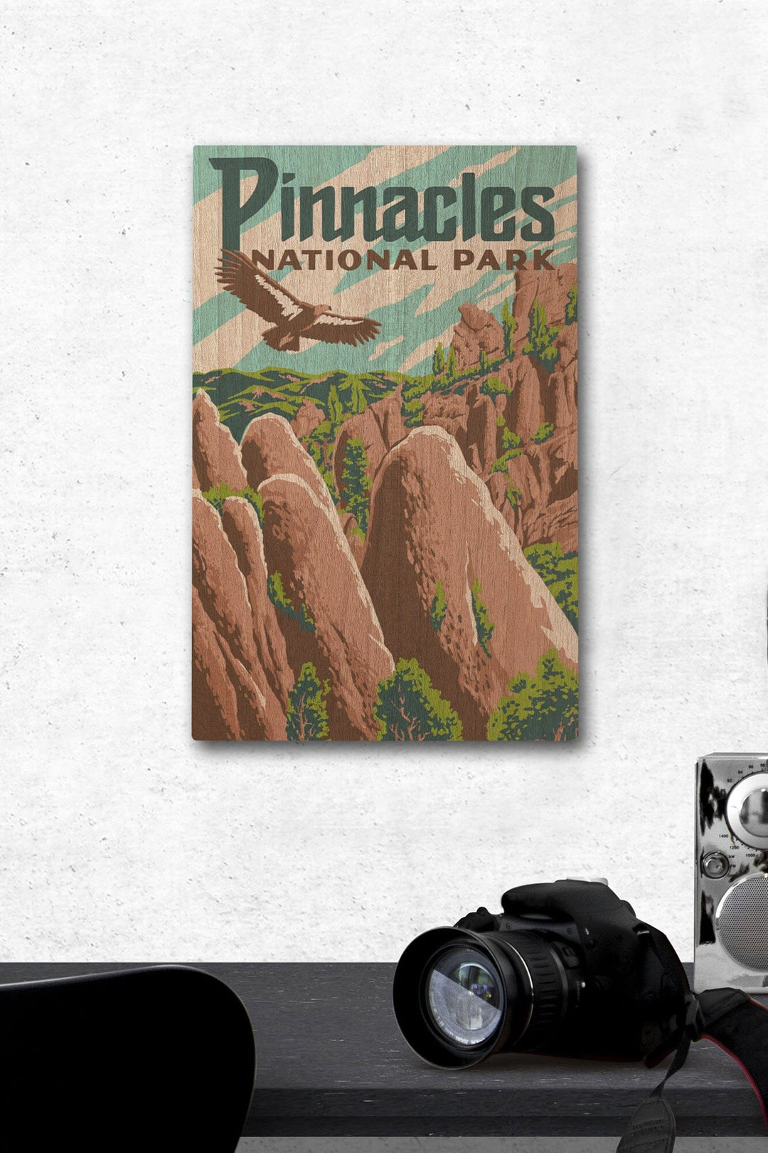 Pinnacles National Park, California, Explorer Series, Pinnacles, Lantern Press Artwork, Wood Signs and Postcards Wood Lantern Press 12 x 18 Wood Gallery Print 
