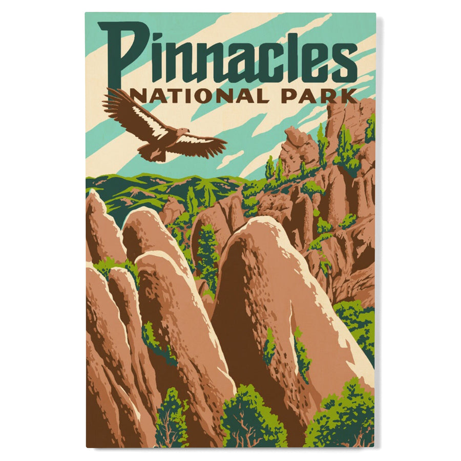 Pinnacles National Park, California, Explorer Series, Pinnacles, Lantern Press Artwork, Wood Signs and Postcards Wood Lantern Press 