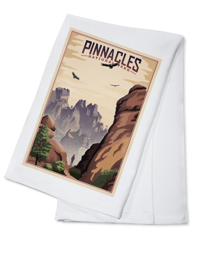 Pinnacles National Park, California, Lithograph, Lantern Press Artwork, Towels and Aprons Kitchen Lantern Press Cotton Towel 