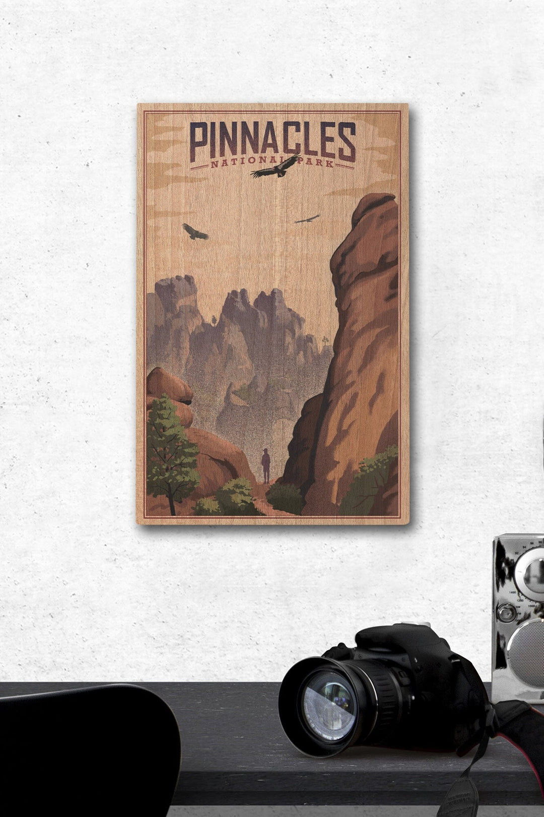 Pinnacles National Park, California, Lithograph, Lantern Press Artwork, Wood Signs and Postcards Wood Lantern Press 12 x 18 Wood Gallery Print 