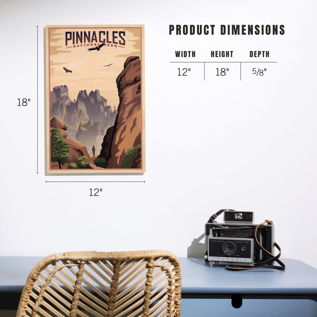 Pinnacles National Park, California, Lithograph, Lantern Press Artwork, Wood Signs and Postcards Wood Lantern Press 