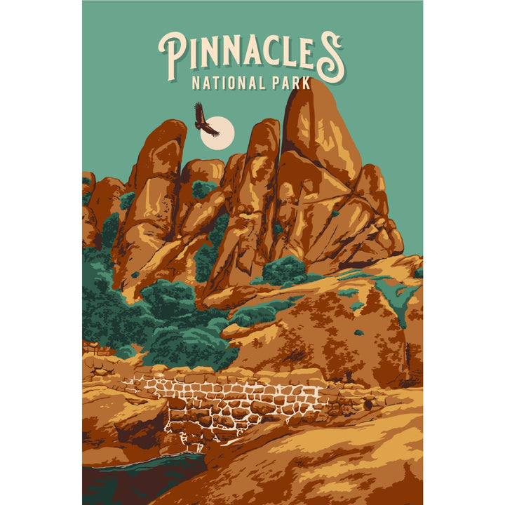 Pinnacles National Park, California, Painterly National Park Series, Towels and Aprons Kitchen Lantern Press 
