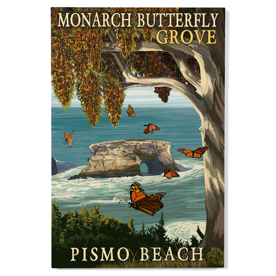 Pismo Beach, California, Monarch Butterfly Grove, Lantern Press Artwork, Wood Signs and Postcards Wood Lantern Press 