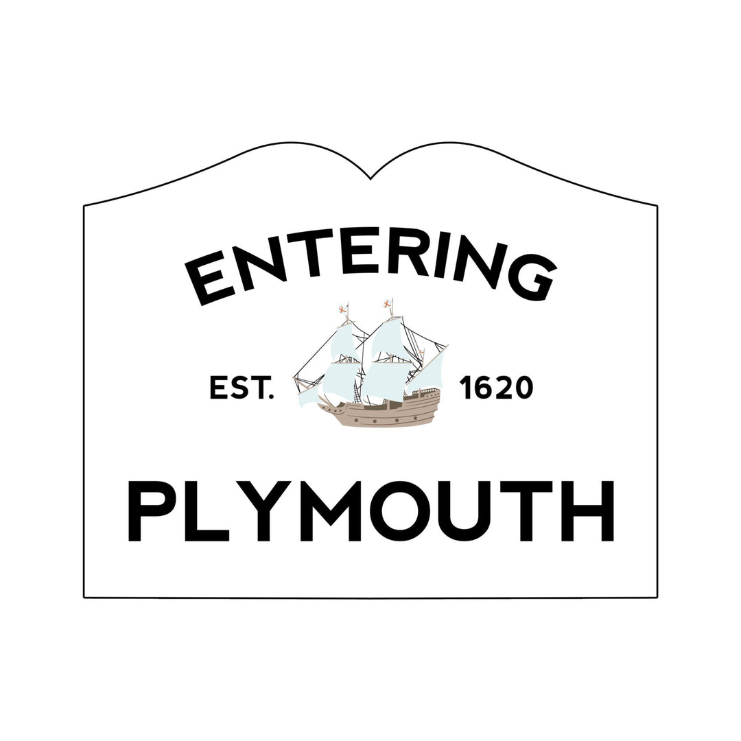 Plymouth, Massachusetts, Entering Plymouth, Weather Vane, Lantern Press Artwork, Towels and Aprons Kitchen Lantern Press 