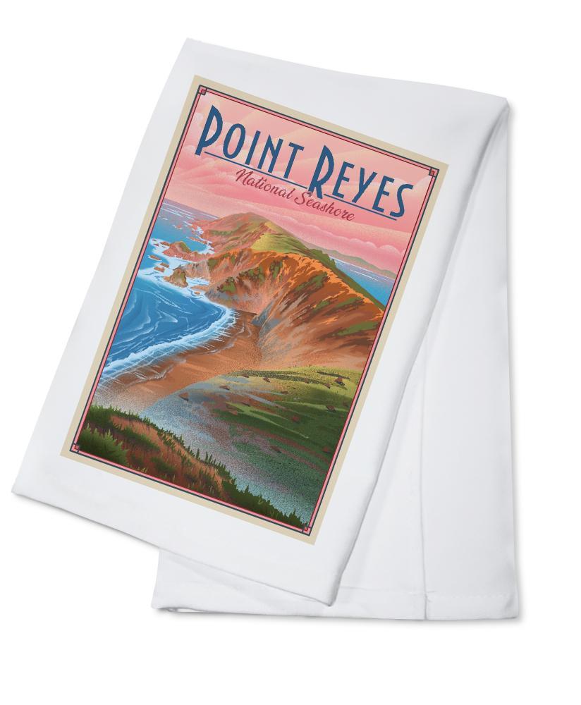 Point Reyes National Seashore, California, Lithograph, Lantern Press Artwork, Towels and Aprons Kitchen Lantern Press 
