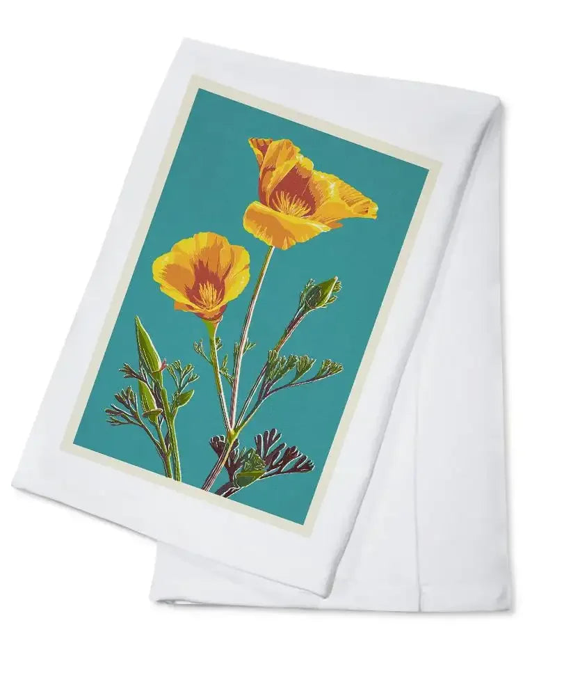 Lantern Press Poppy Kitchen Tea Towel