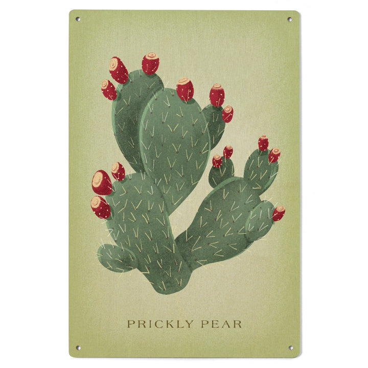 Prickly Pear, Vintage Flora, Lantern Press Artwork, Wood Signs and Postcards Wood Lantern Press 