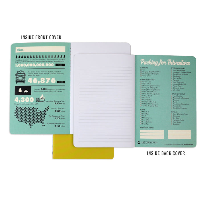 Ready To Roam, 3-Pack Journal Set with Unique Artwork on Each Cover postcard packs Lantern Press 