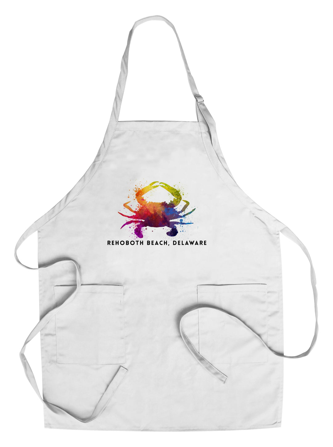 Rehoboth Beach, Delaware, Blue Crab, Abstract Watercolor, Lantern Press Artwork, Towels and Aprons Kitchen Lantern Press Chef's Apron 