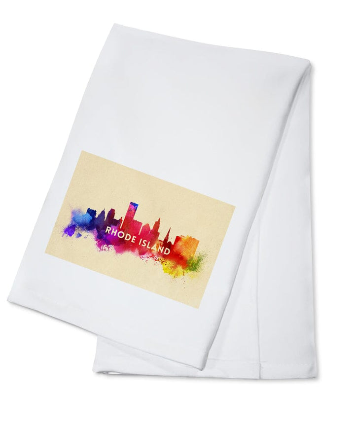 Rhode Island, Skyline Abstract Kitchen Lantern Press Cotton Towel 