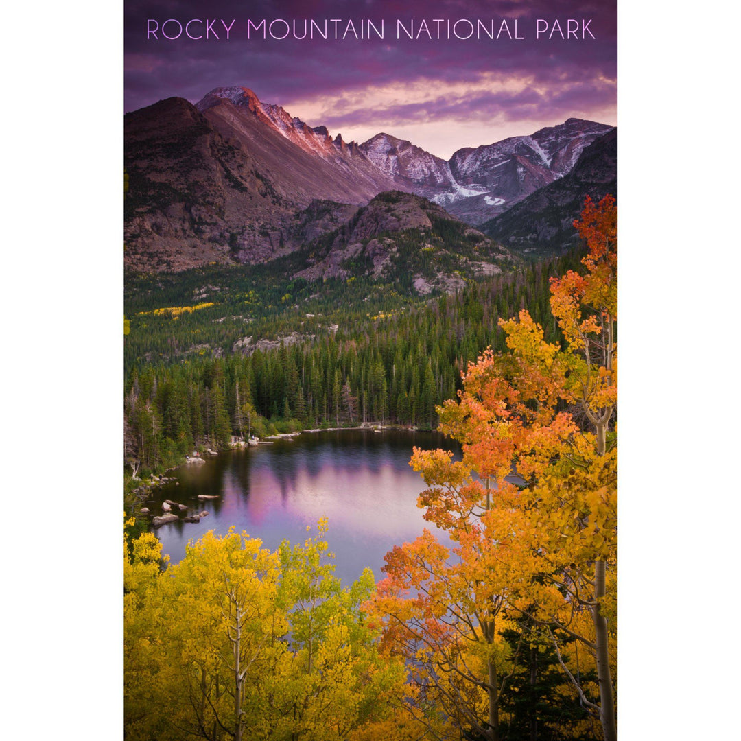 Rocky Mountain National Park, Colorado, Lantern Press Artwork, Stretched Canvas Canvas Lantern Press 
