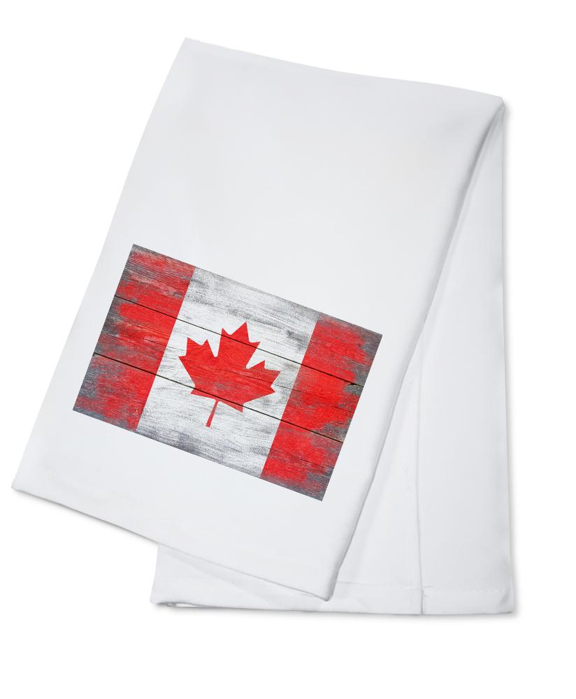 Rustic Canada Country Flag, Lantern Press Artwork, Towels and Aprons Kitchen Lantern Press Cotton Towel 