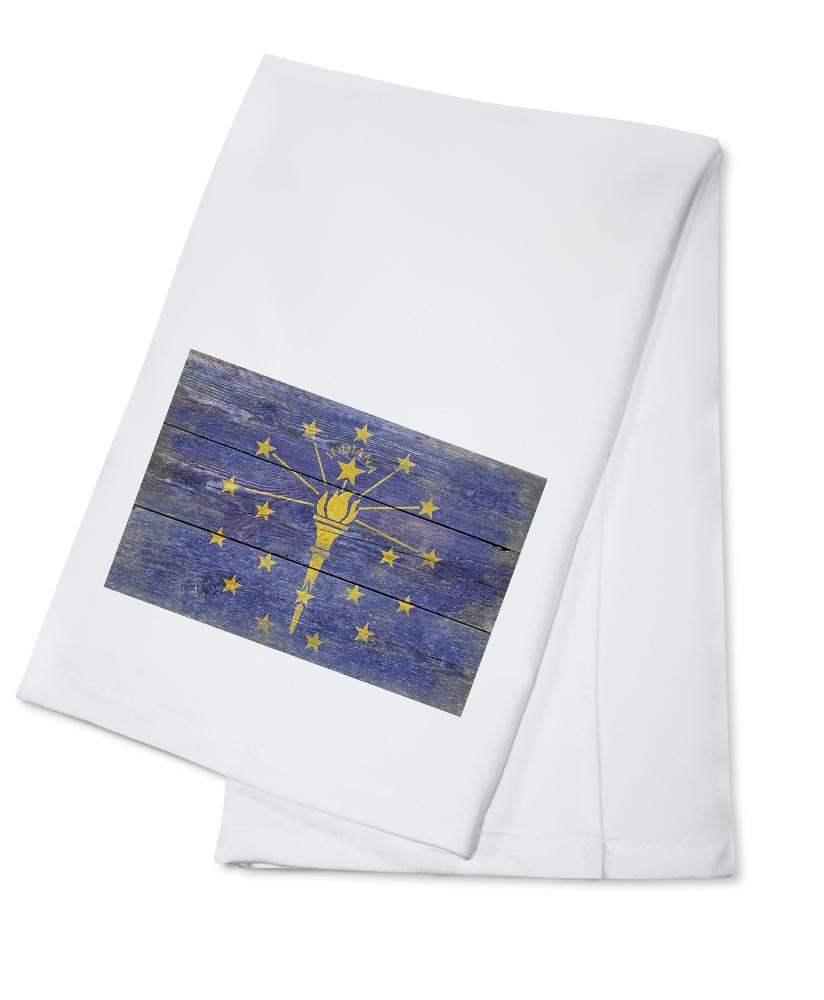 Lantern Press Indiana State Flag Kitchen Tea Towel