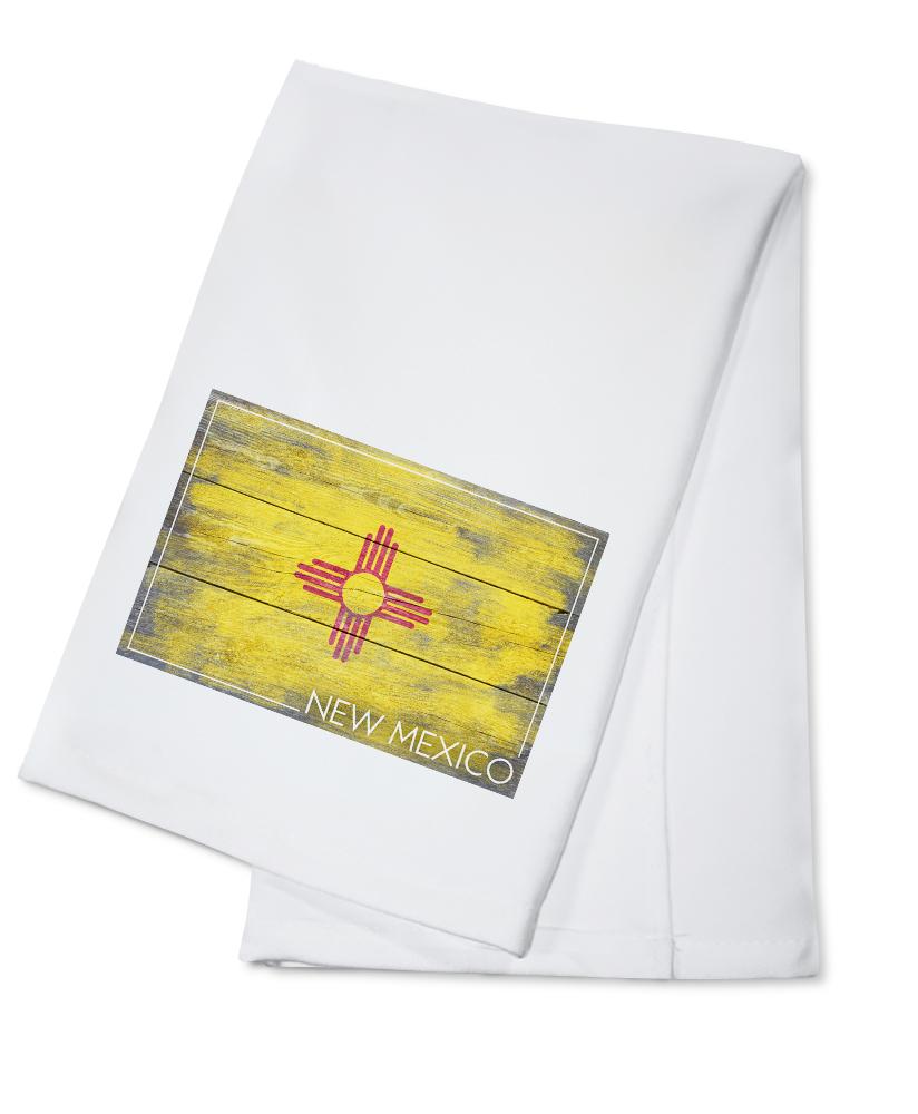 Rustic New Mexico State Flag, Lantern Press Artwork, Towels and Aprons Kitchen Lantern Press Cotton Towel 