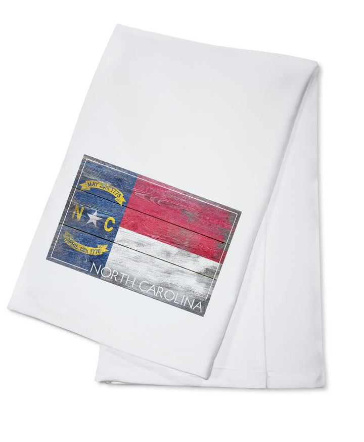 Rustic North Carolina State Flag, Lantern Press Artwork, Towels and Aprons Kitchen Lantern Press Cotton Towel 