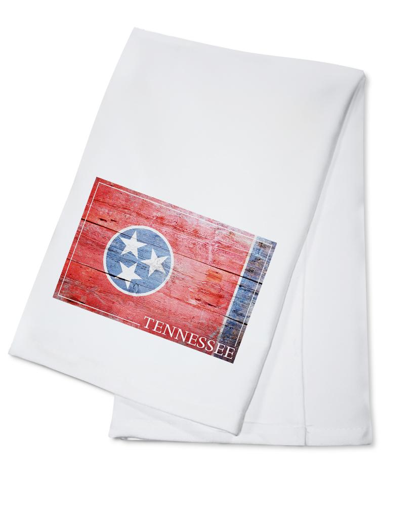 Rustic Tennesseee State Flag, Lantern Press Photography, Towels and Aprons Kitchen Lantern Press Cotton Towel 